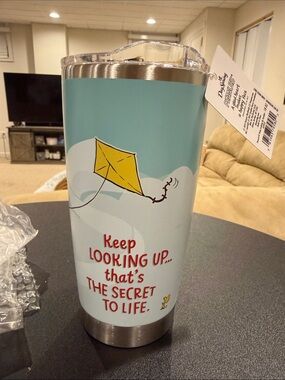 Peanuts Light Blue & Yellow Insulated Travel Tumbler with Kite Design